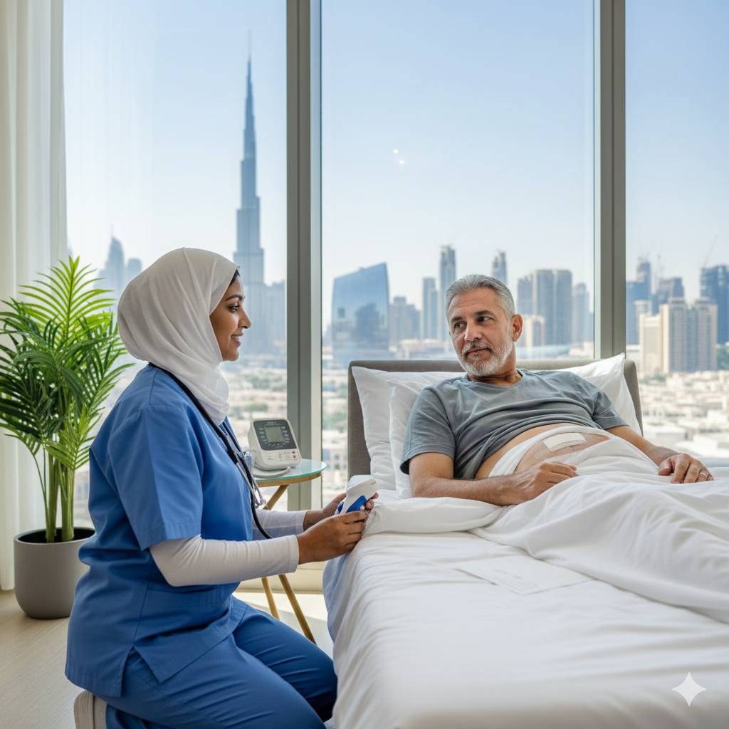 How Professional Nurses Support Post-Operative Care at Home in Dubai